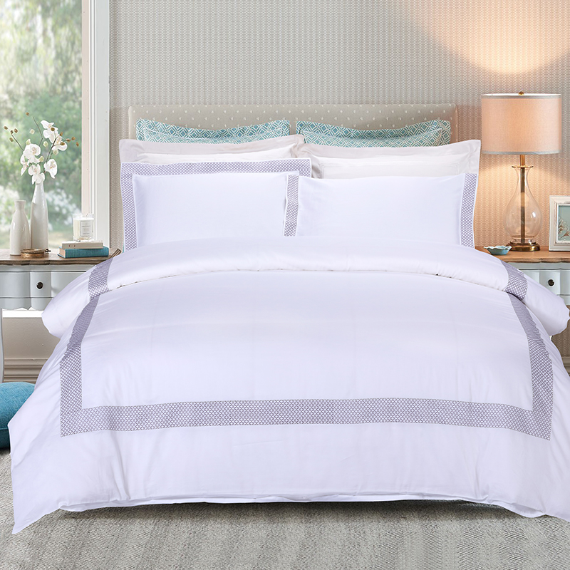 Nowy projekt haftu na zamówienie, projekt fabryczny, luksusowy zestaw pościeli hotelowej