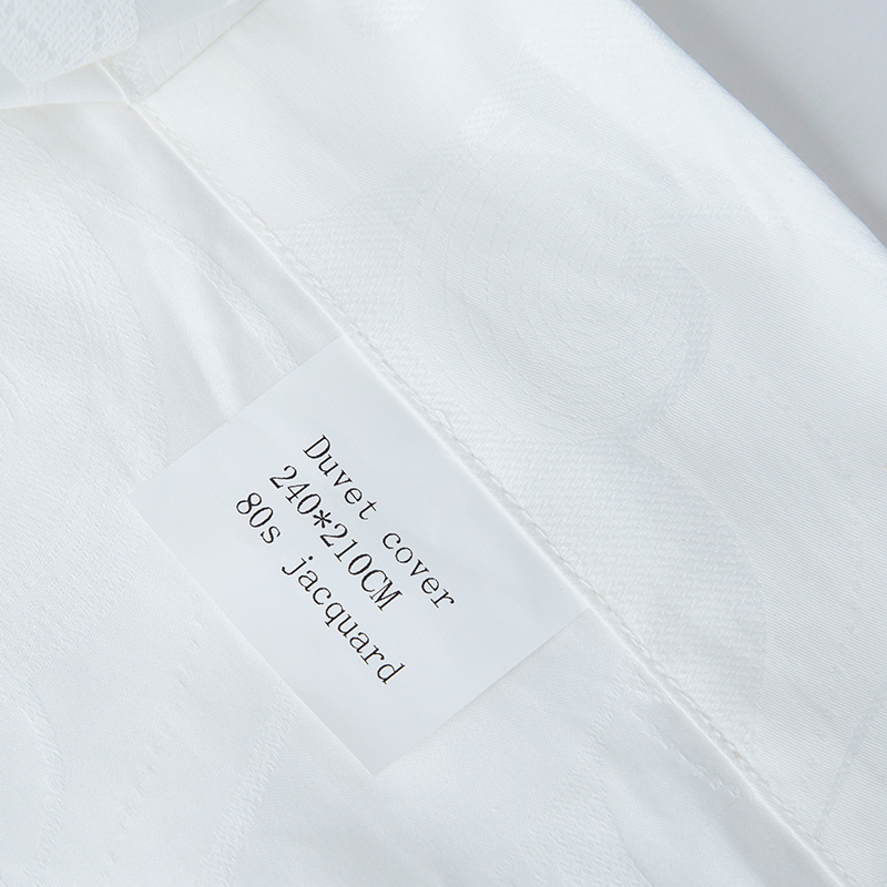 Nowy komplet pościeli żakardowej ze 100% satyny bawełnianej w kolorze białym hotelowym Nowy komplet pościeli żakardowej ze 100% satyny bawełnianej w kolorze białym hotelowym