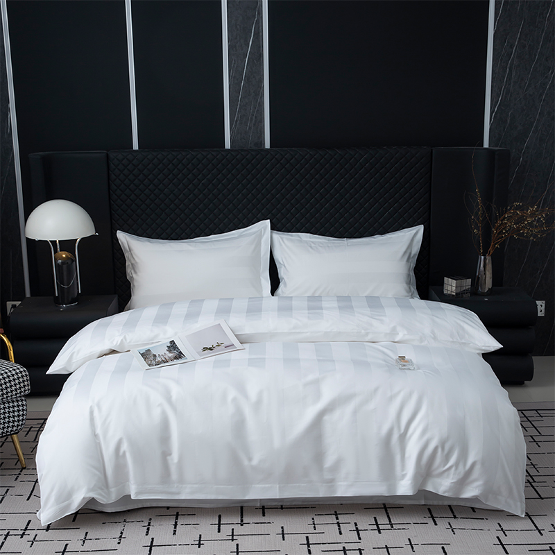 7 cm satynowy pasek zwykły biały 750TC 100% bawełna na zestaw pościeli dla pięciogwiazdkowego hotelu