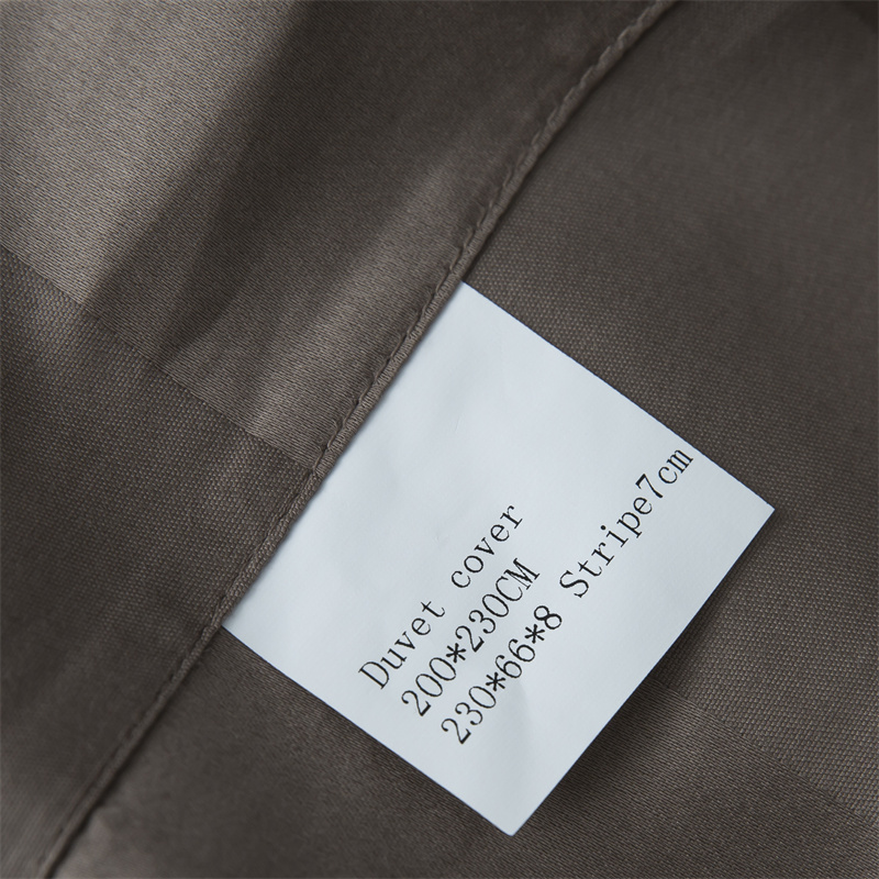 Zestaw pościeli z satyny bawełnianej 750TC w paski o średnicy 7 cm Zestaw pościeli z satyny bawełnianej 750TC w paski o średnicy 7 cm