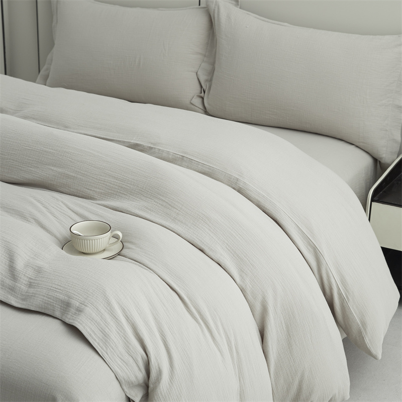 Zestaw pościeli z dwuwarstwowej gazy, wykonany w 100% z bawełny. Super miękka pościel Zestaw pościeli z dwuwarstwowej gazy, wykonany w 100% z bawełny. Super miękka pościel